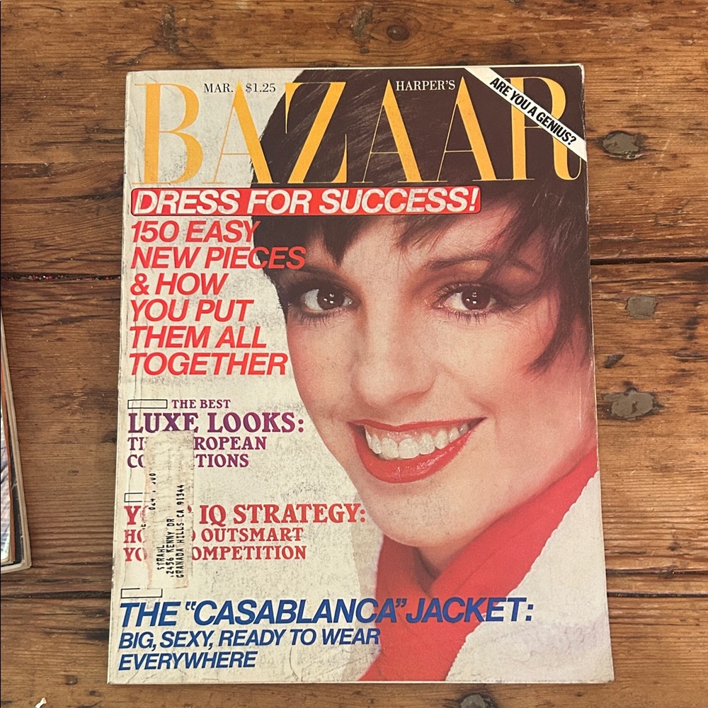 March 1978 Harper's Bazaar Magazine with Liza Minnelli